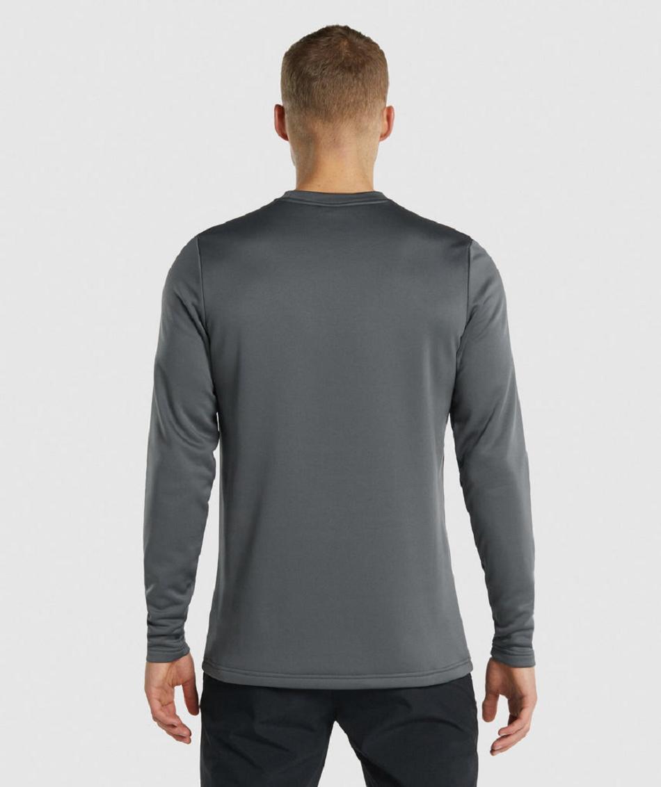 Correr Con Capucha Gymshark Arrival Crew Sweatshirt Hombre Gris | CO 3688JPQ